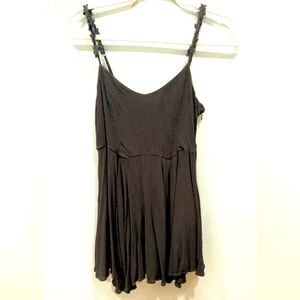 Forever21 Solid Black Cami Dress - Medium